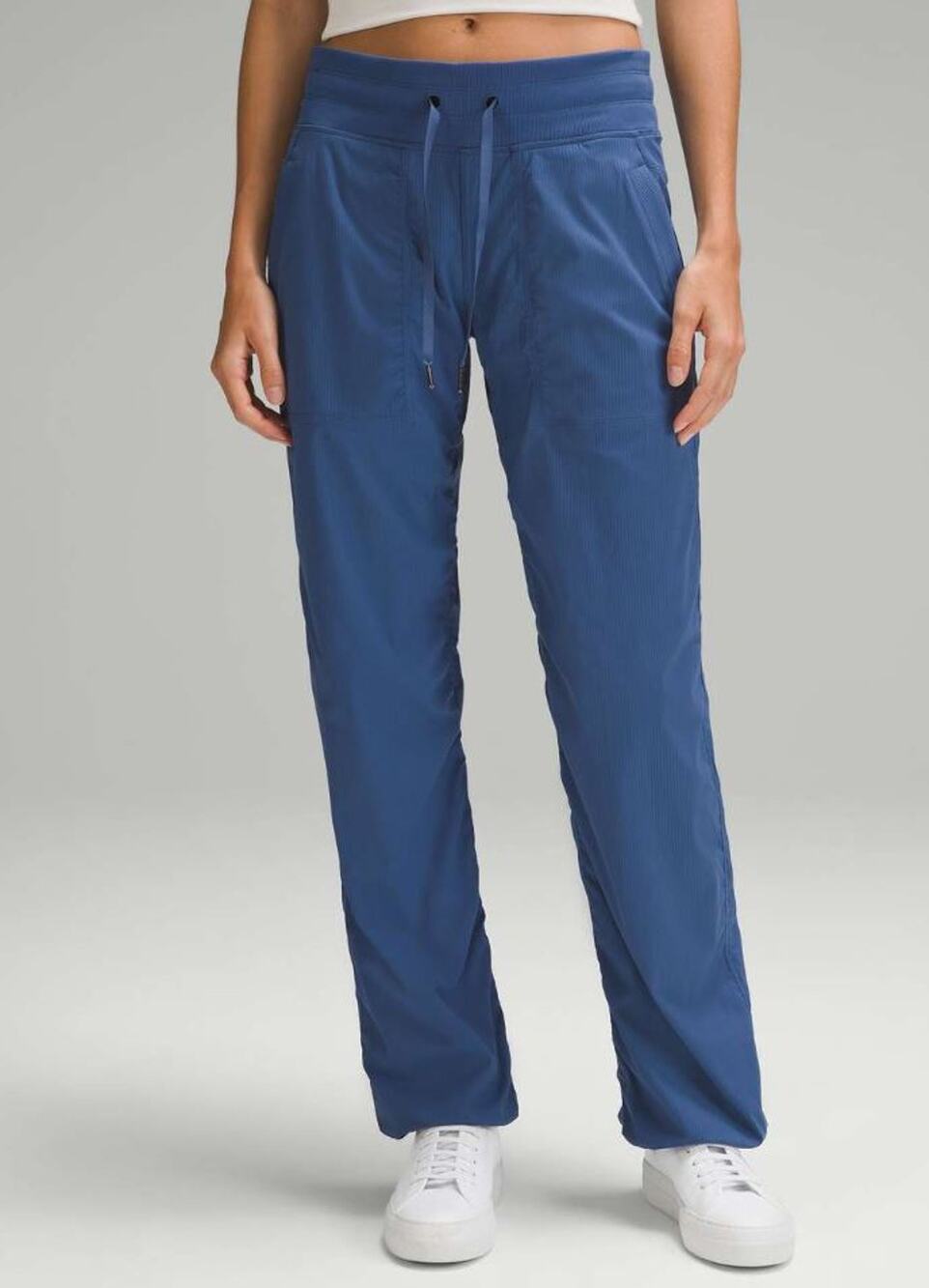 Lululemon Womens Navy Blue Dance Studio Pants Drawstring Waist Size 6 New